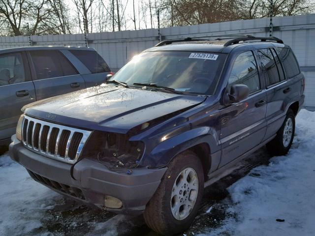 1J4GW48S91C723799 - 2001 JEEP GRAND CHER BLUE photo 2