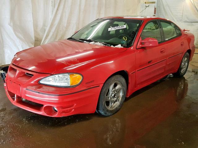 1G2NW52E82C108981 - 2002 PONTIAC GRAND AM G RED photo 2