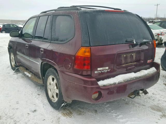 1GKDT13S772251158 - 2007 GMC ENVOY MAROON photo 3