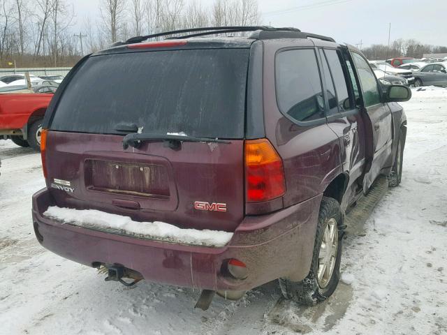 1GKDT13S772251158 - 2007 GMC ENVOY MAROON photo 4