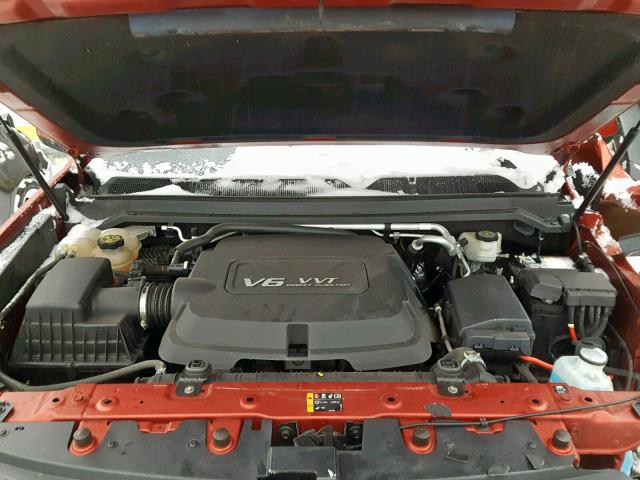 1GCGTBE37F1225300 - 2015 CHEVROLET COLORADO L BURGUNDY photo 7