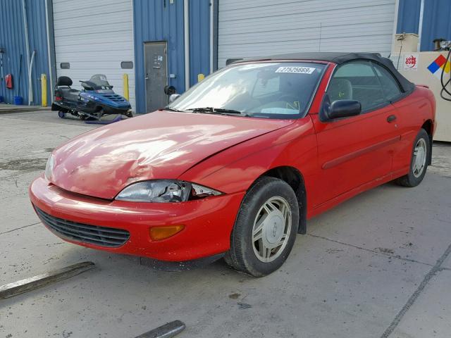 4G1JF32T0VB100081 - 1997 CHEVROLET CAVALIER L RED photo 2