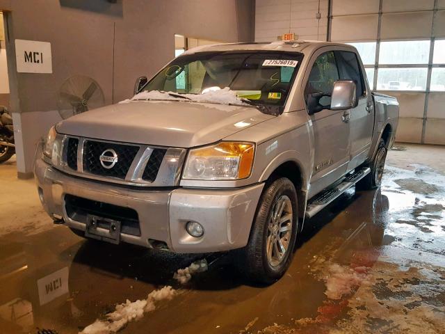 1N6AA0EC2BN321416 - 2011 NISSAN TITAN S SILVER photo 2