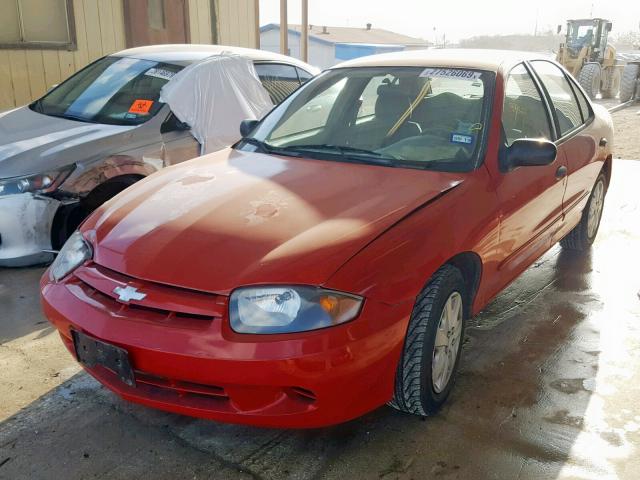 1G1JF52F857108908 - 2005 CHEVROLET CAVALIER L RED photo 2