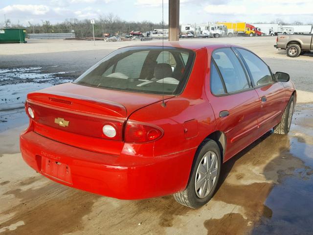 1G1JF52F857108908 - 2005 CHEVROLET CAVALIER L RED photo 4