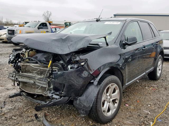 2FMDK3JC0DBA75075 - 2013 FORD EDGE SEL BLACK photo 2