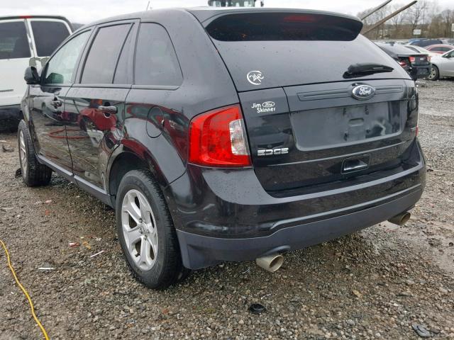 2FMDK3JC0DBA75075 - 2013 FORD EDGE SEL BLACK photo 3