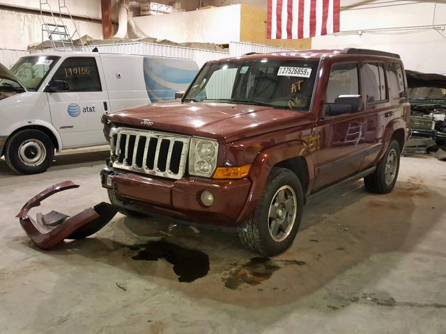 1J8HG48K08C111338 - 2008 JEEP COMMANDER BURGUNDY photo 2