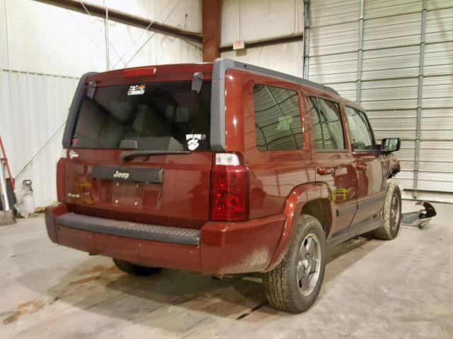 1J8HG48K08C111338 - 2008 JEEP COMMANDER BURGUNDY photo 4