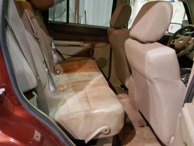 1J8HG48K08C111338 - 2008 JEEP COMMANDER BURGUNDY photo 6