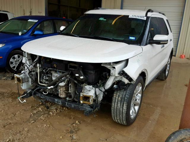 1FMHK7F8XCGA12876 - 2012 FORD EXPLORER L WHITE photo 2