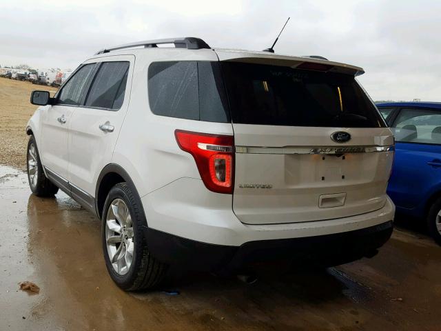 1FMHK7F8XCGA12876 - 2012 FORD EXPLORER L WHITE photo 3