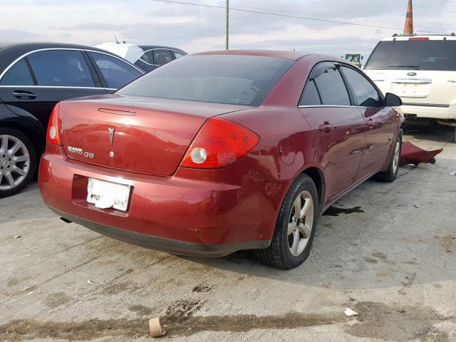 1G2ZF57B884256003 - 2008 PONTIAC G6 VALUE L MAROON photo 4