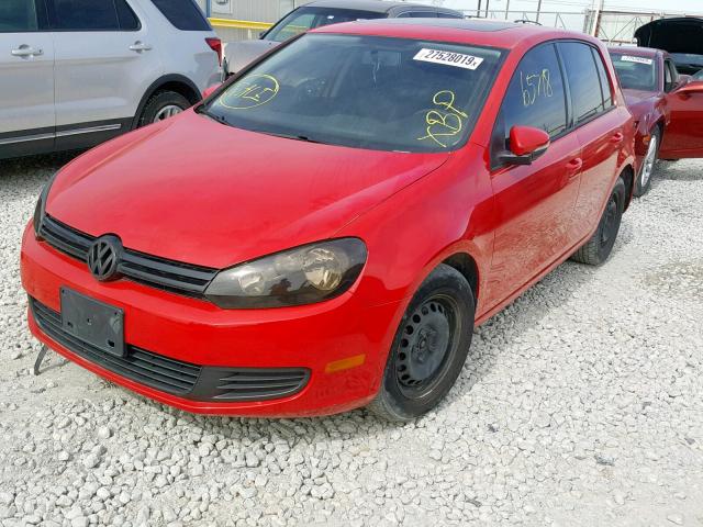 WVWDA7AJ6BW305694 - 2011 VOLKSWAGEN GOLF RED photo 2