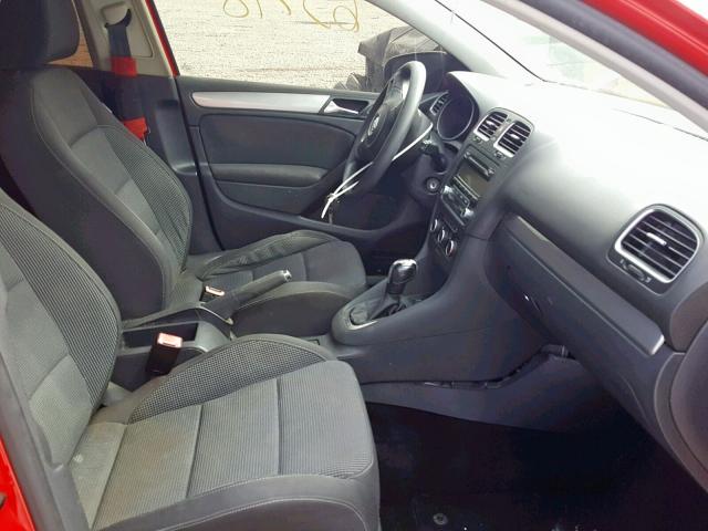 WVWDA7AJ6BW305694 - 2011 VOLKSWAGEN GOLF RED photo 5