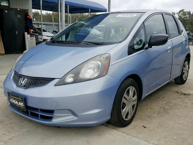 JHMGE88239S073996 - 2009 HONDA FIT BLUE photo 2