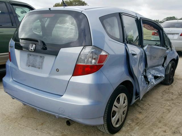 JHMGE88239S073996 - 2009 HONDA FIT BLUE photo 4