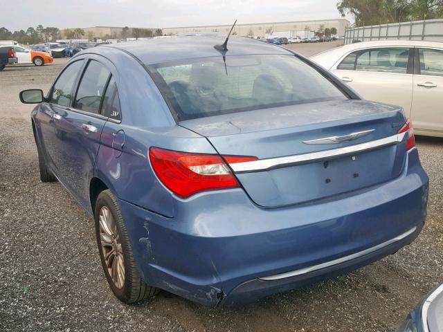 1C3BC2FB5BN569733 - 2011 CHRYSLER 200 LIMITE BLUE photo 3