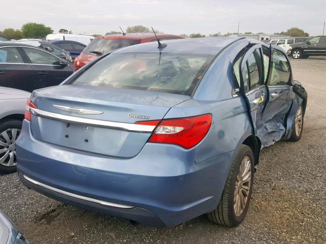 1C3BC2FB5BN569733 - 2011 CHRYSLER 200 LIMITE BLUE photo 4