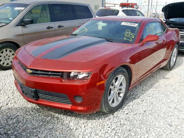 2G1FA1E36E9265110 - 2014 CHEVROLET CAMARO LS RED photo 2