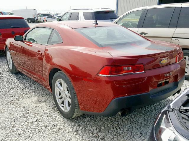 2G1FA1E36E9265110 - 2014 CHEVROLET CAMARO LS RED photo 3