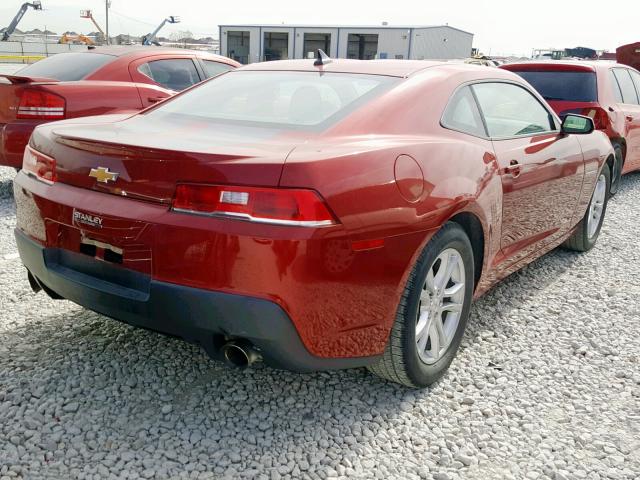 2G1FA1E36E9265110 - 2014 CHEVROLET CAMARO LS RED photo 4