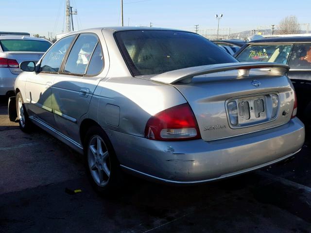 3N1BB51D91L113020 - 2001 NISSAN SENTRA SE SILVER photo 3