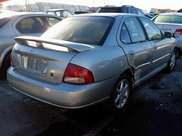 3N1BB51D91L113020 - 2001 NISSAN SENTRA SE SILVER photo 4