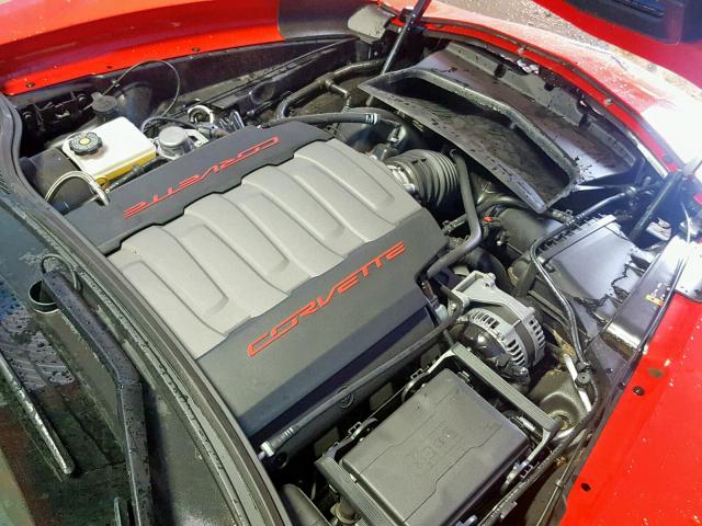 1G1YF3D72K5108628 - 2019 CHEVROLET CORVETTE S RED photo 7