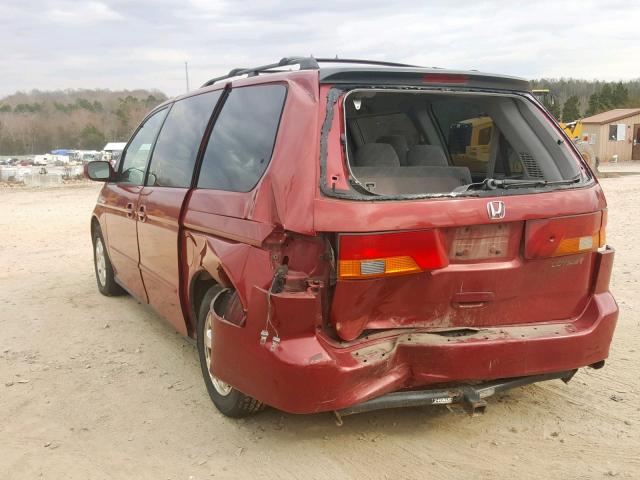 5FNRL18673B069884 - 2003 HONDA ODYSSEY EX BURGUNDY photo 3