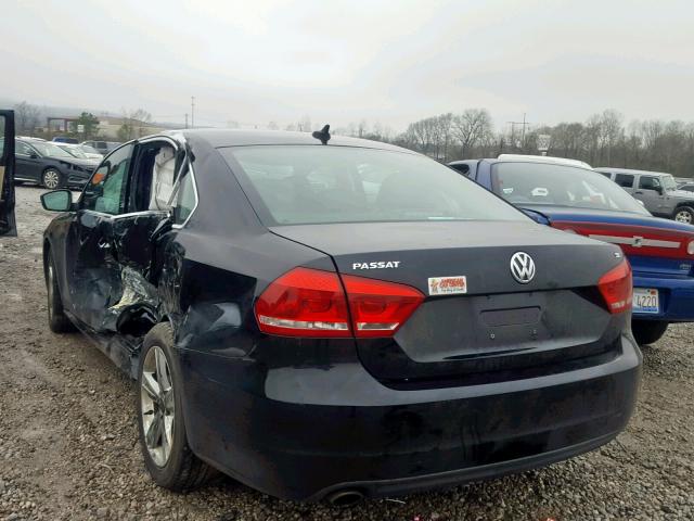 1VWBP7A30DC120288 - 2013 VOLKSWAGEN PASSAT SE BLACK photo 3