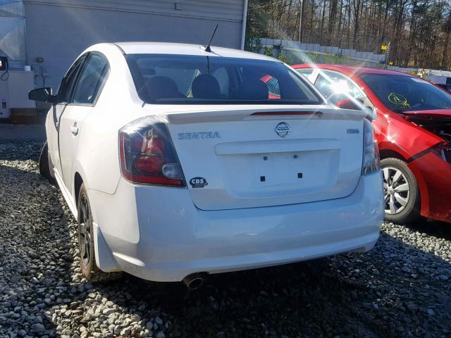 3N1AB6AP4CL751089 - 2012 NISSAN SENTRA 2.0 WHITE photo 3