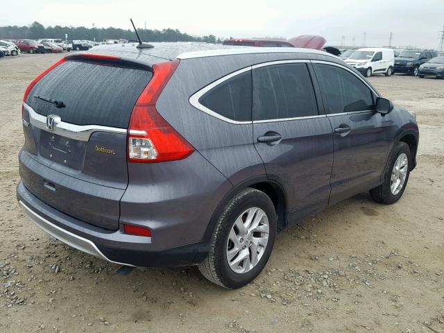 2HKRM3H77FH534106 - 2015 HONDA CR-V EXL GRAY photo 4