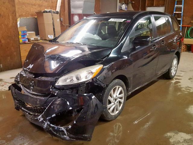 JM1CW2BL1C0114902 - 2012 MAZDA 5 BLACK photo 2