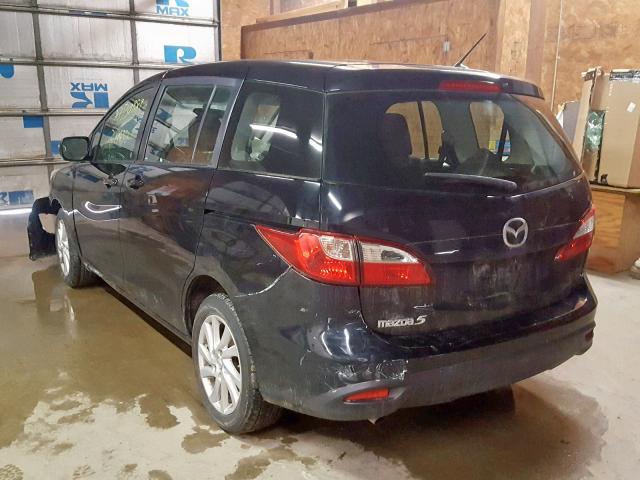 JM1CW2BL1C0114902 - 2012 MAZDA 5 BLACK photo 3