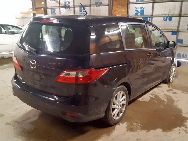 JM1CW2BL1C0114902 - 2012 MAZDA 5 BLACK photo 4