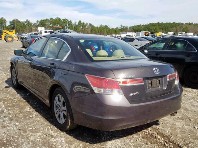 1HGCP2F46CA118844 - 2012 HONDA ACCORD LXP BROWN photo 3