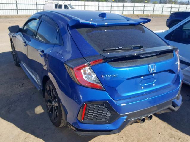 SHHFK7H44JU430524 - 2018 HONDA CIVIC SPOR BLUE photo 3