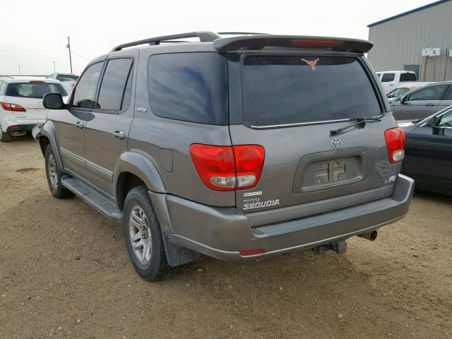 5TDZT38AX5S249200 - 2005 TOYOTA SEQUOIA LI GRAY photo 3