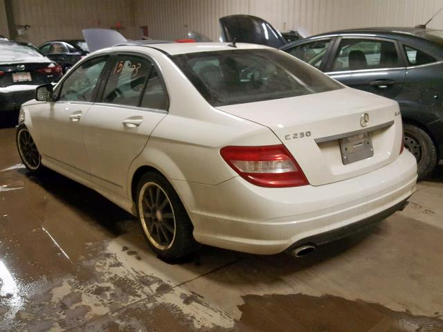 WDDGF85X39F328126 - 2009 MERCEDES-BENZ C 230 4MAT WHITE photo 3