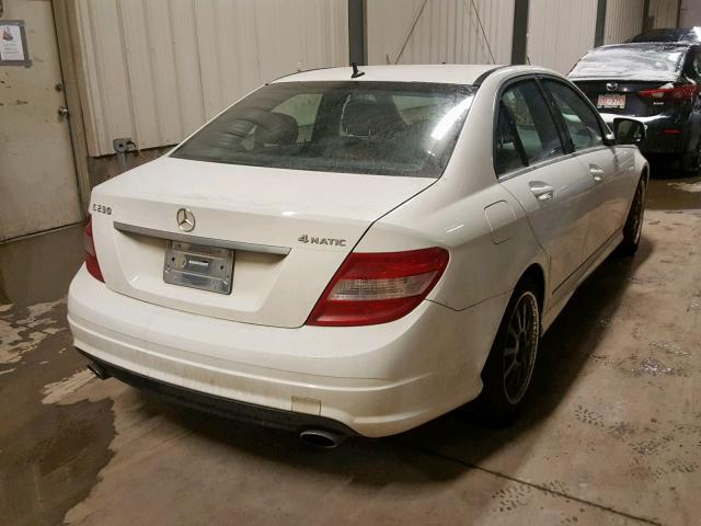 WDDGF85X39F328126 - 2009 MERCEDES-BENZ C 230 4MAT WHITE photo 4