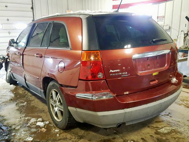 2A8GM68X07R336764 - 2007 CHRYSLER PACIFICA T BURGUNDY photo 3