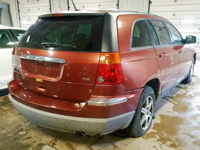 2A8GM68X07R336764 - 2007 CHRYSLER PACIFICA T BURGUNDY photo 4