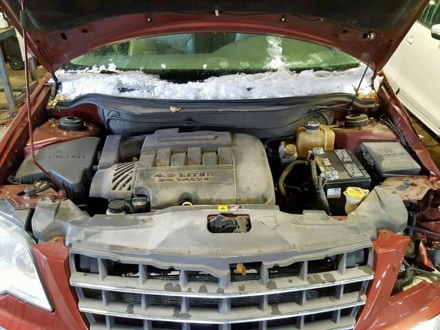 2A8GM68X07R336764 - 2007 CHRYSLER PACIFICA T BURGUNDY photo 7