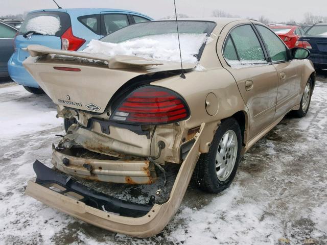 1G2NF52F84M710639 - 2004 PONTIAC GRAND AM S GOLD photo 4