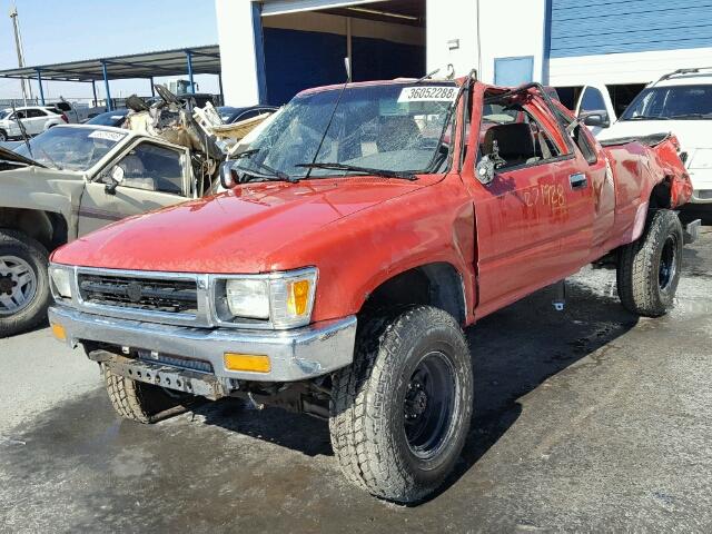 4TAVN13DXRZ252242 - 1994 TOYOTA PICKUP 1/2 RED photo 2