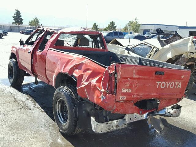 4TAVN13DXRZ252242 - 1994 TOYOTA PICKUP 1/2 RED photo 3