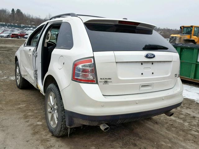 2FMDK4JC1ABA95529 - 2010 FORD EDGE SEL WHITE photo 3