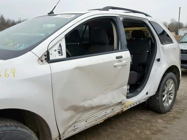 2FMDK4JC1ABA95529 - 2010 FORD EDGE SEL WHITE photo 9