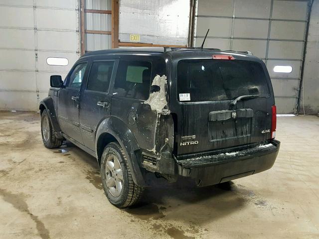 1D8GU28K98W272240 - 2008 DODGE NITRO SXT BLACK photo 3